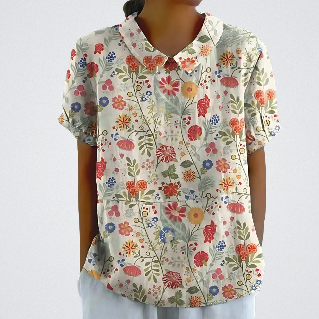 Paola | Blusa a fiori stampata