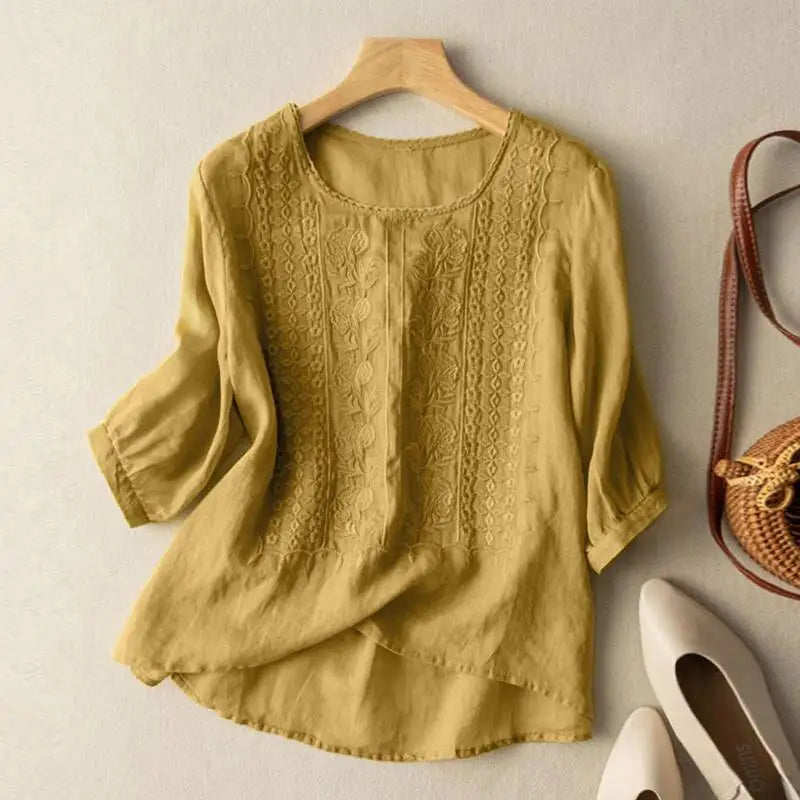 Rita | Blusa Boho Ricamata