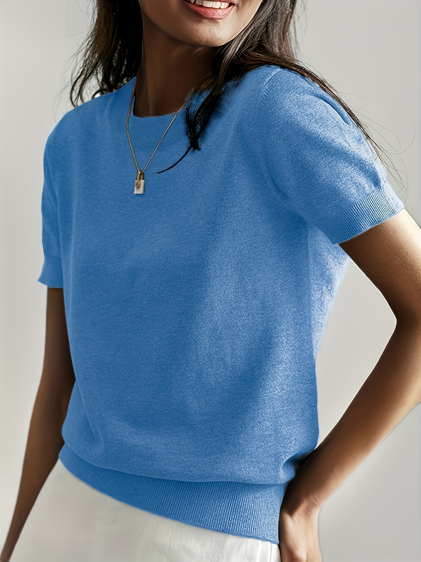 Cristiana | Maglione casual con scollo rotondo