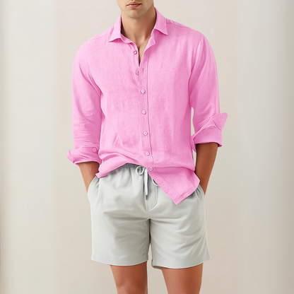 Federico | Camicia classica in lino 1+1 GRATIS