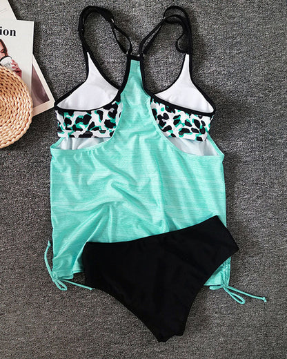 Edvige | Tankini uniforme con stampa leopardata