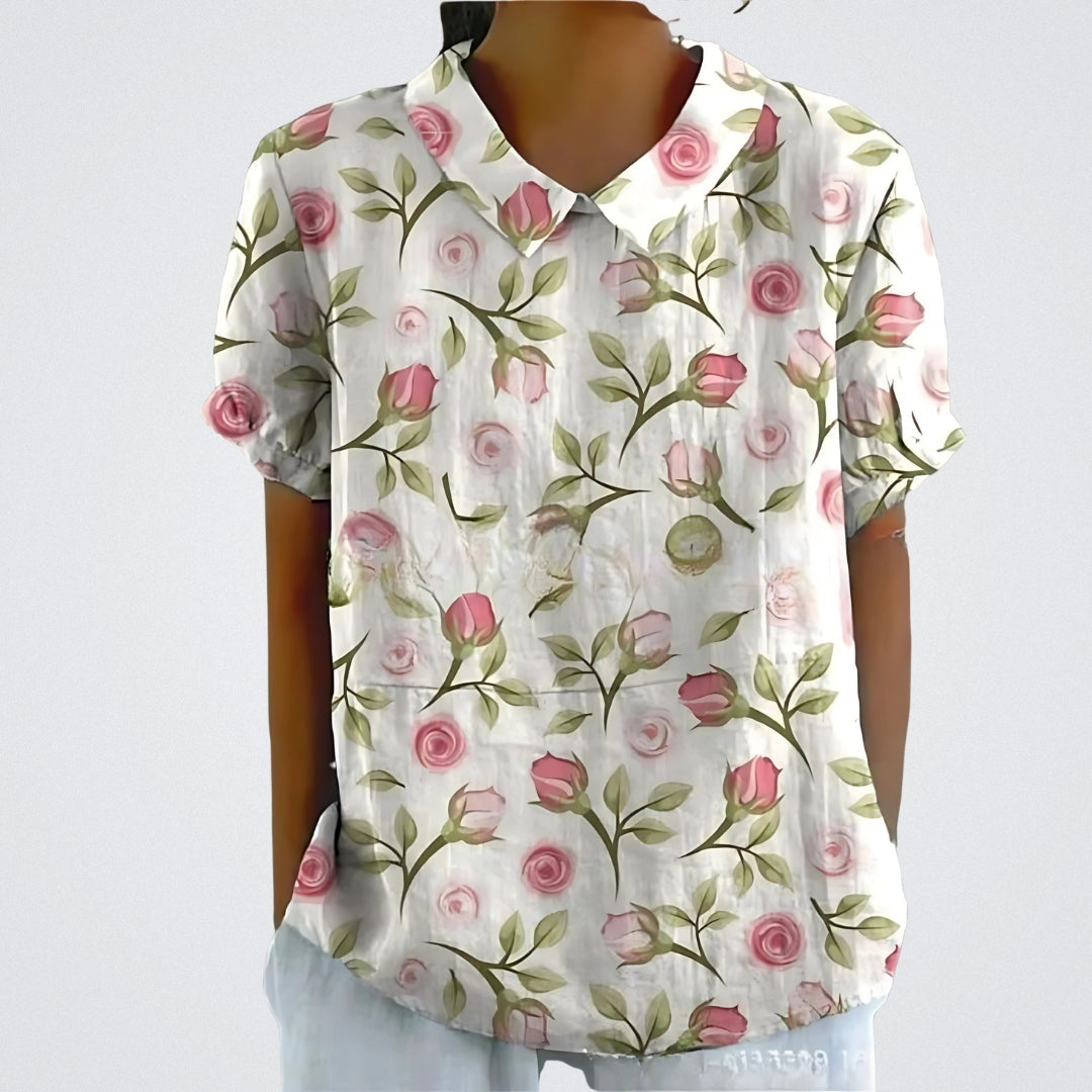 Paola | Blusa a fiori stampata