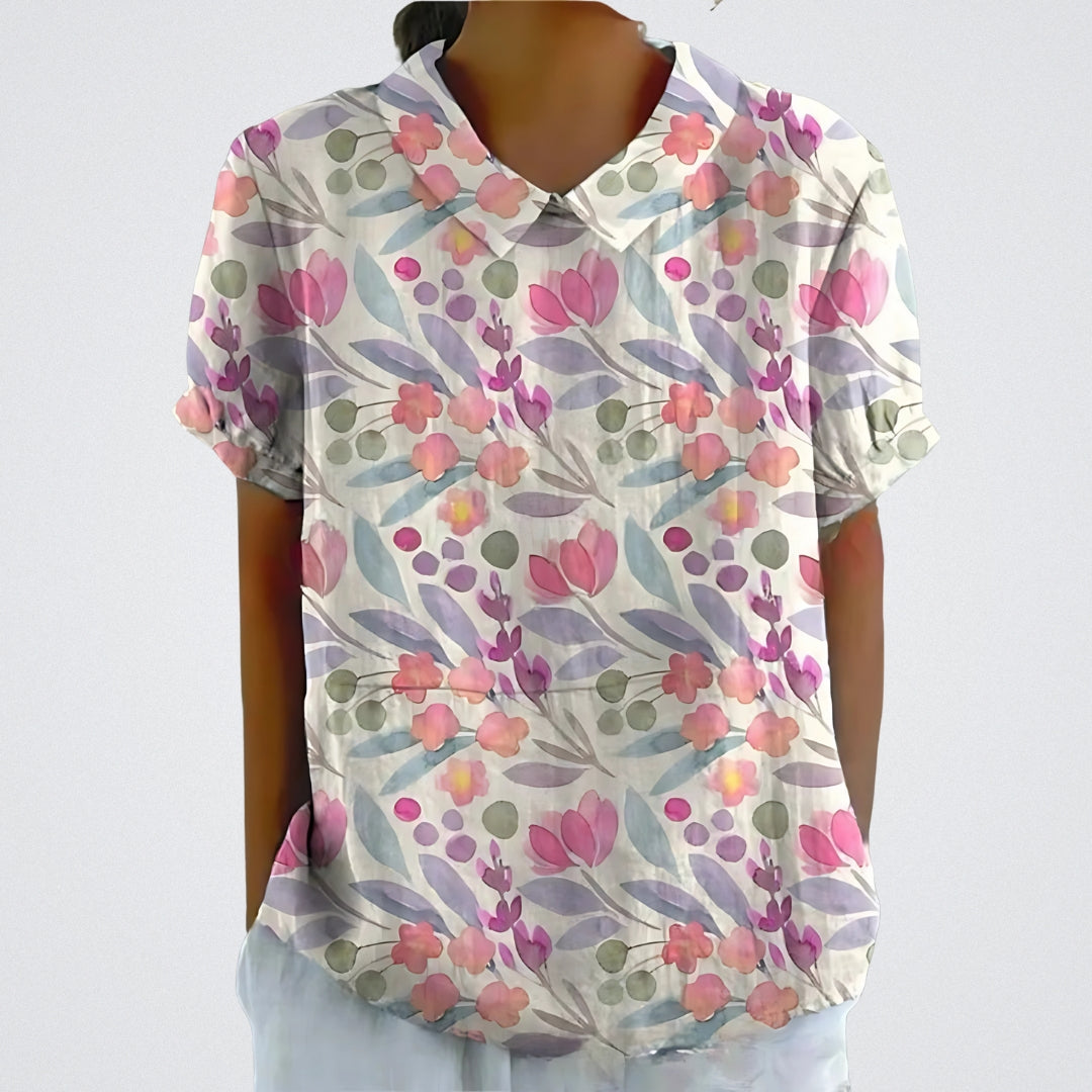 Paola | Blusa a fiori stampata