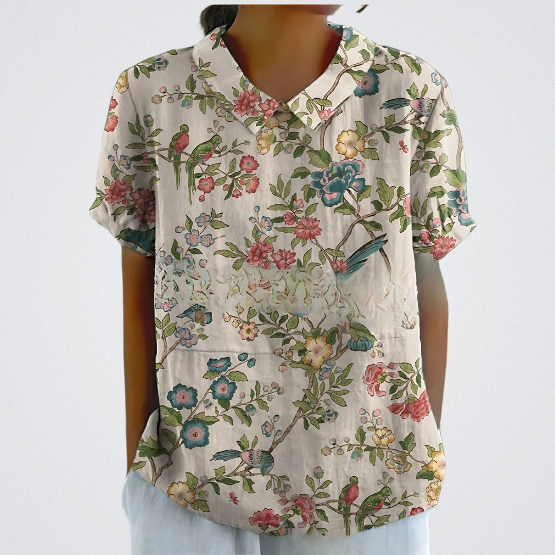 Paola | Blusa a fiori stampata