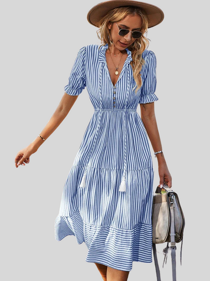 Isabella | Abito midi a righe