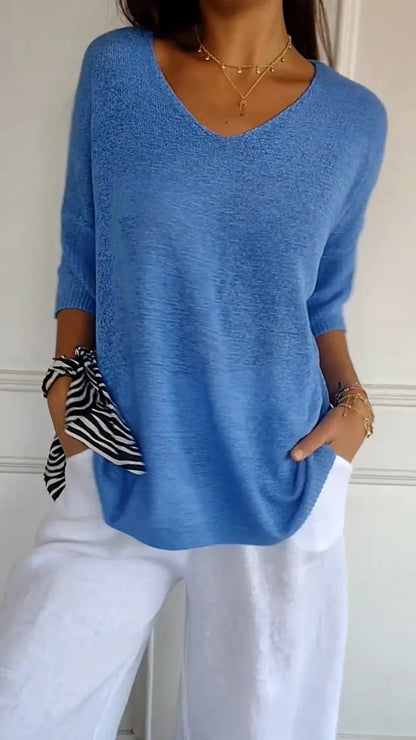Marta | Top in maglia con scollatura a V