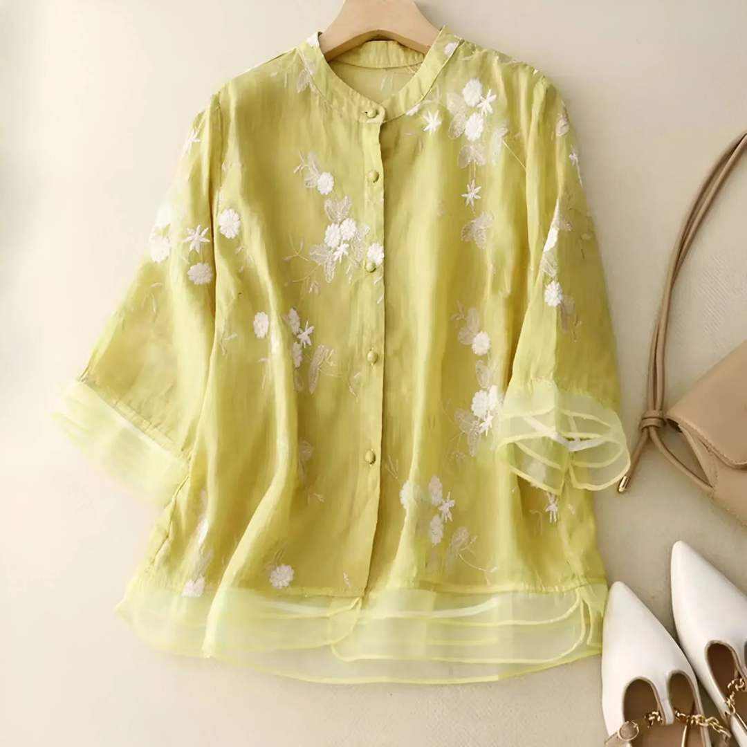 Mathilda | Blusa di cotone con motivo floreale