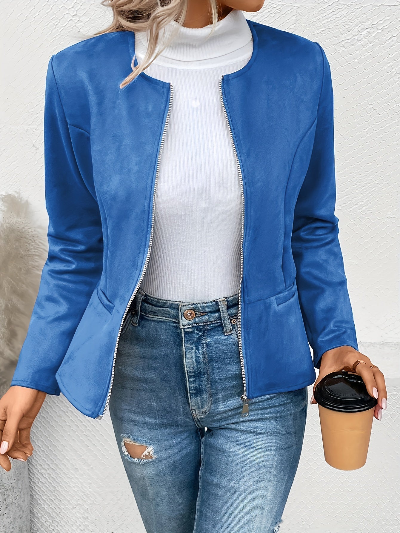 Maxima | Giacca Slim Fit con Zip