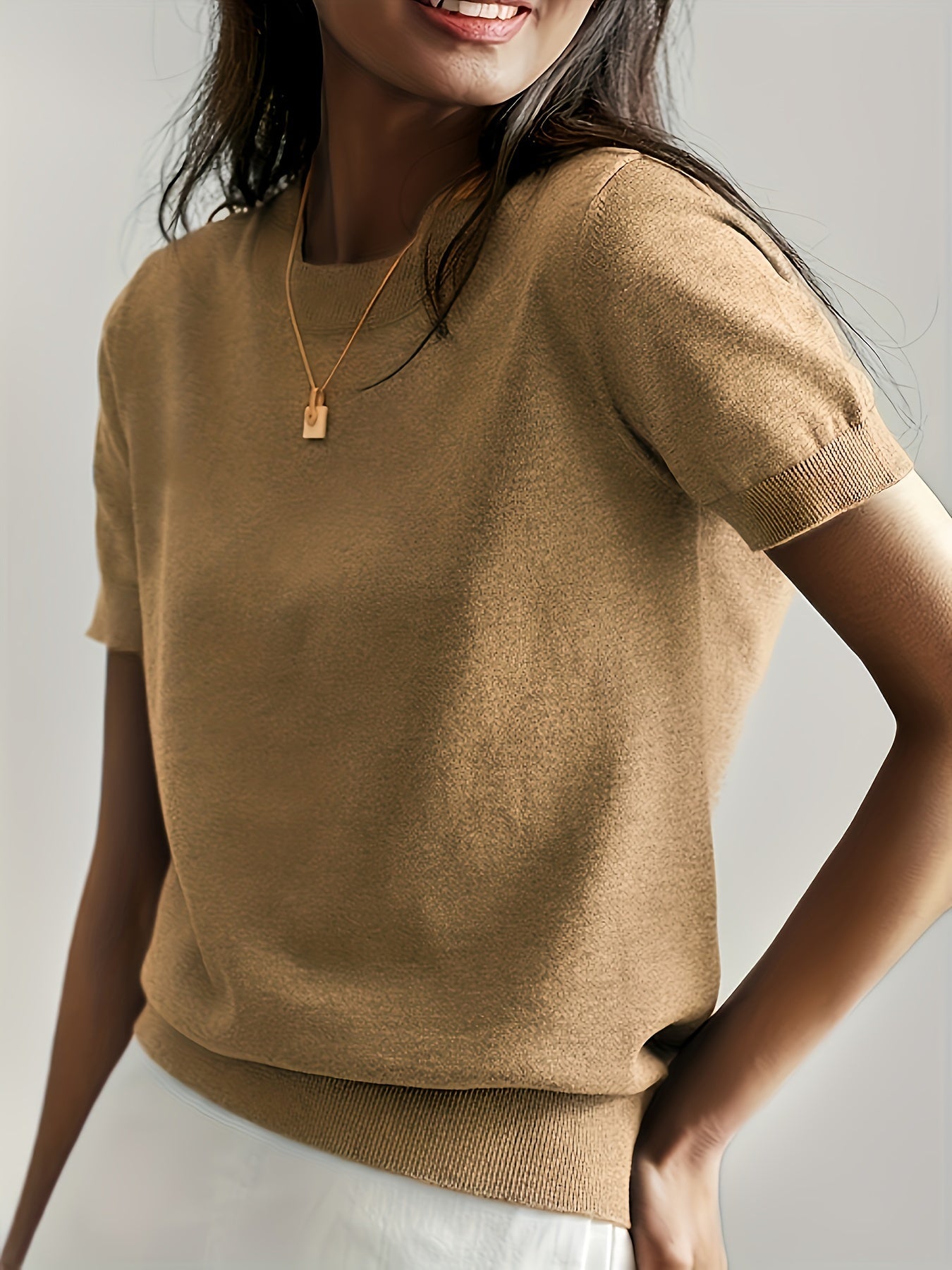 Cristiana | Maglione casual con scollo rotondo