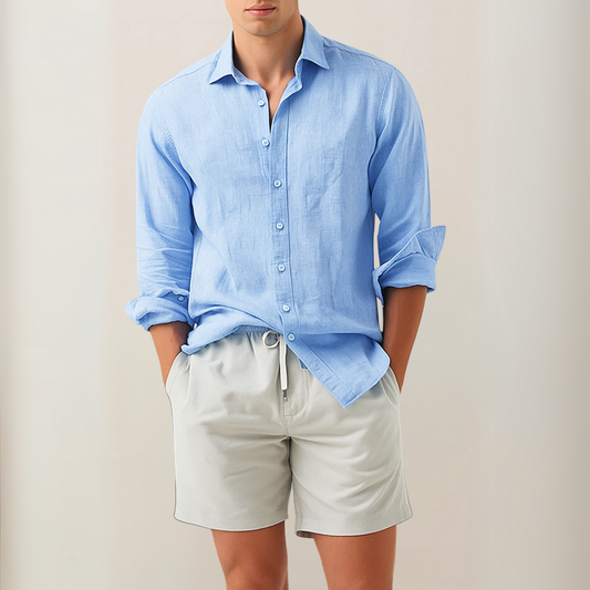 Federico | Camicia classica in lino 1+1 GRATIS