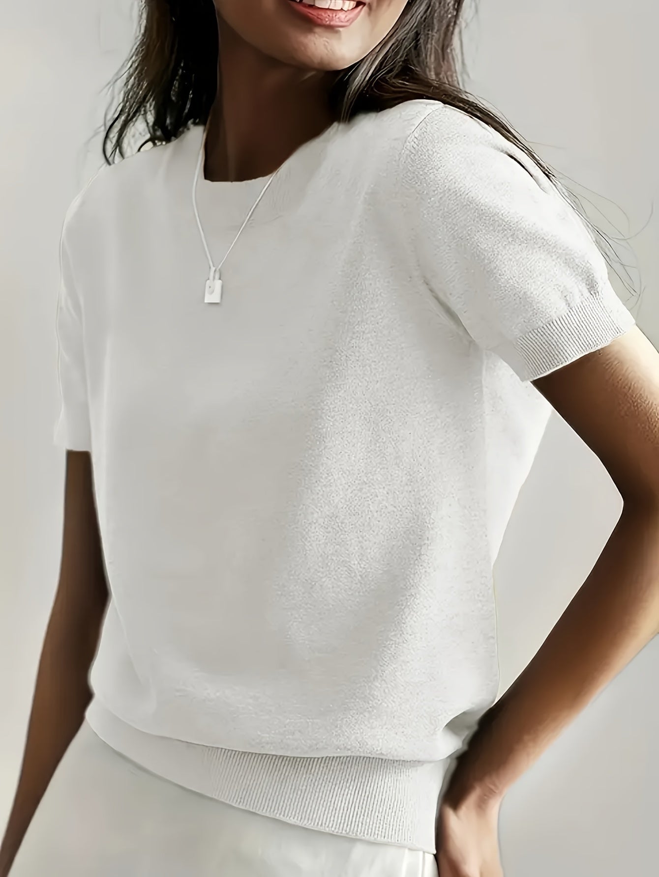 Cristiana | Maglione casual con scollo rotondo