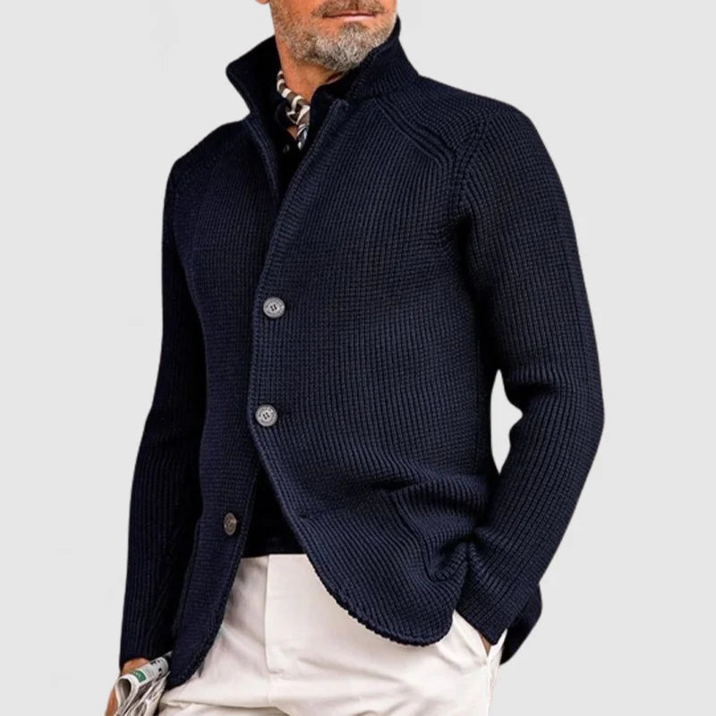 Pietro | Elegante cardigan con revers per uomini