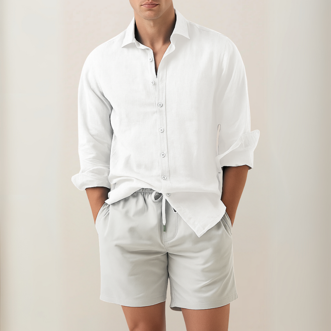 Federico | Camicia classica in lino 1+1 GRATIS