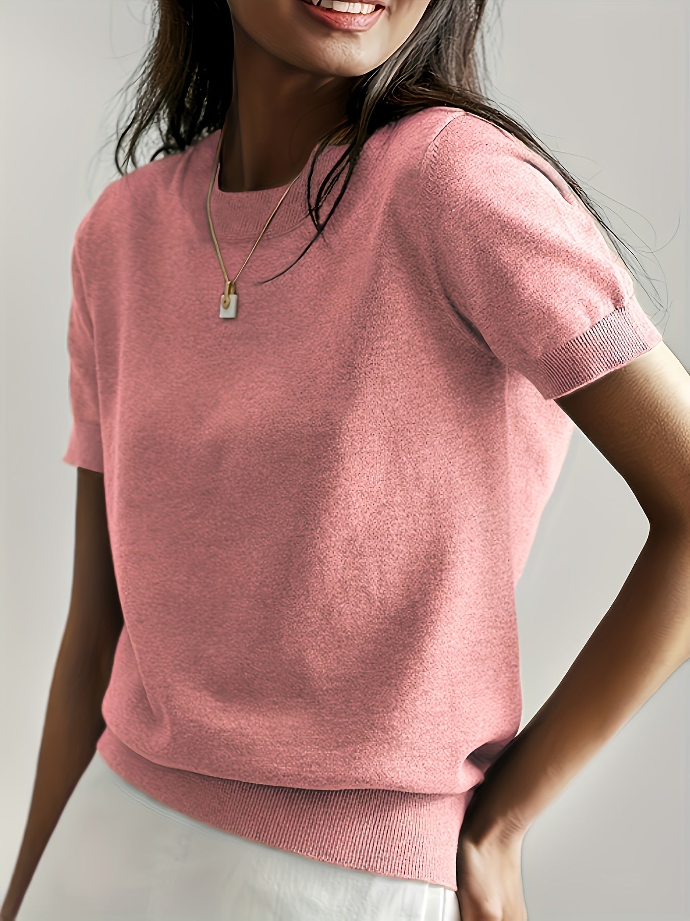 Cristiana | Maglione casual con scollo rotondo