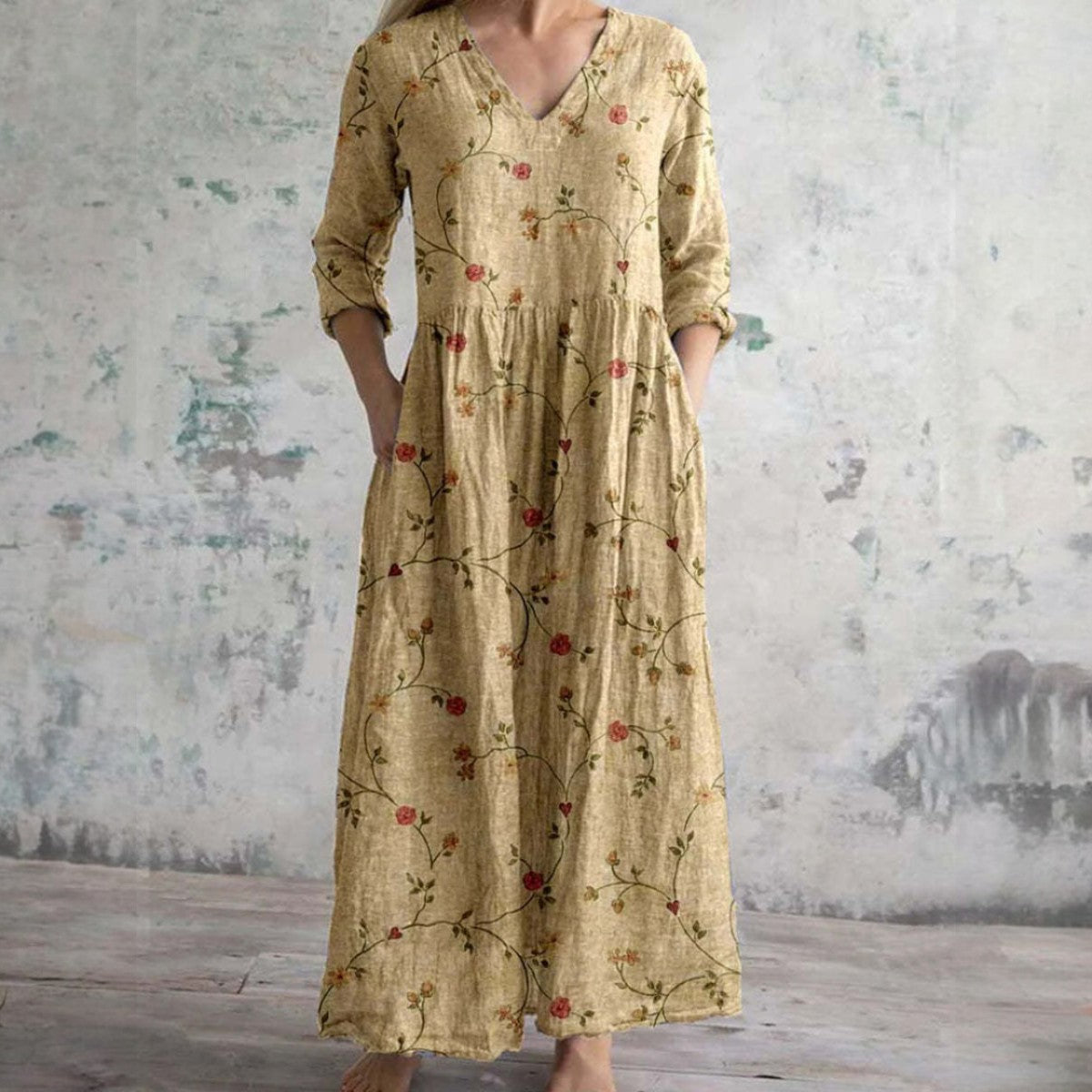 Eliana | Elegante abito floreale di qualità premium