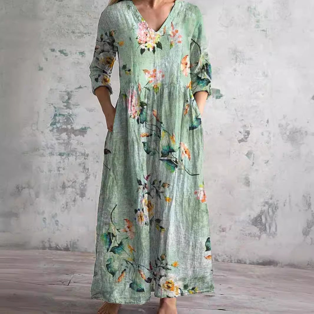 Freya | Abito elegante con fiori 1+1 gratis