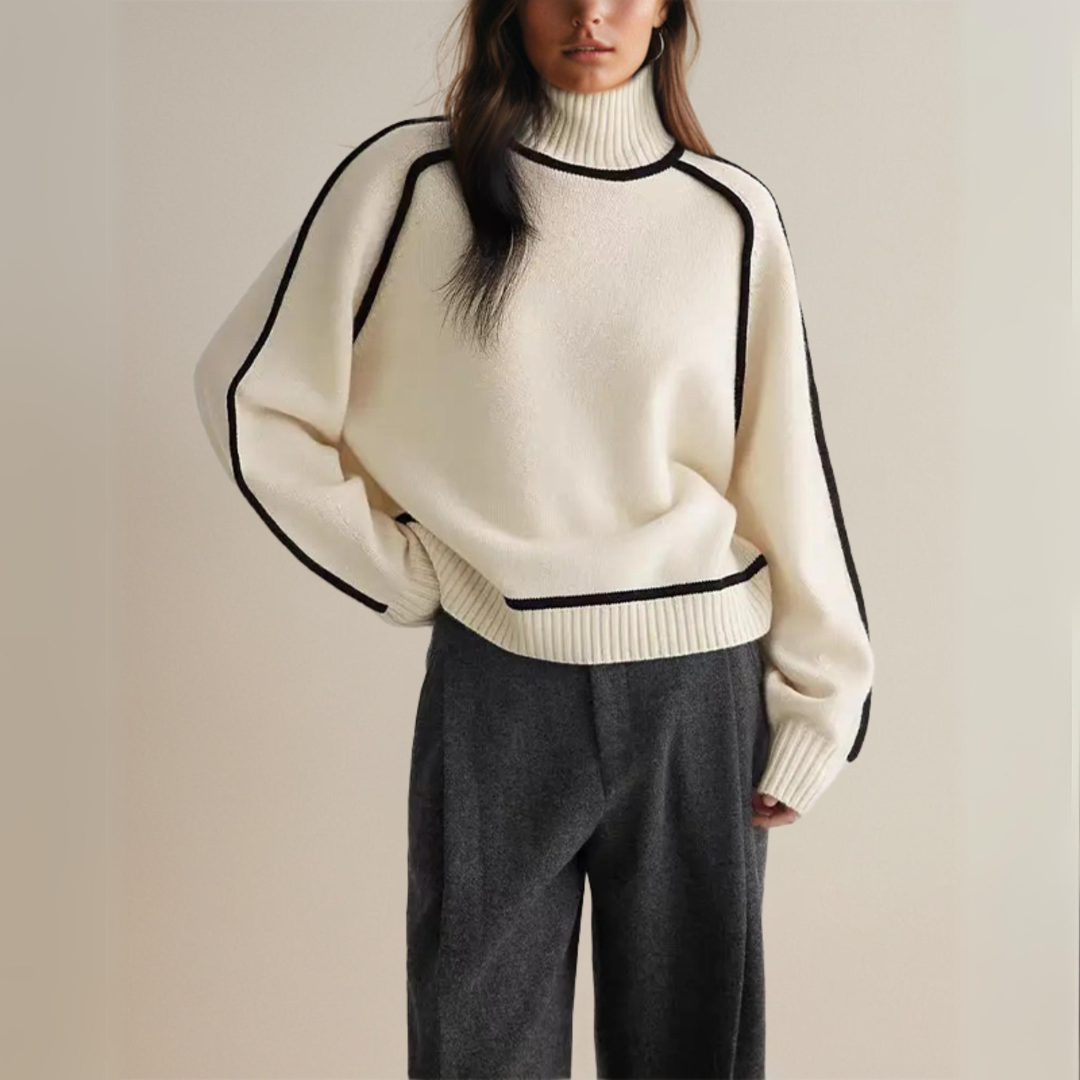 Fiorenza | Elegante maglione con colletto alto