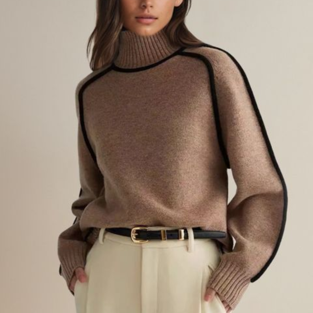 Fiorenza | Elegante maglione con colletto alto