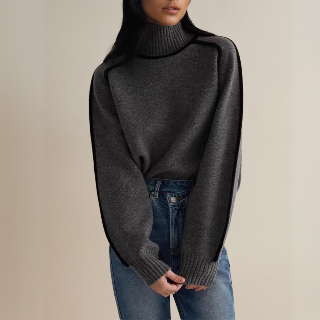 Fiorenza | Elegante maglione con colletto alto