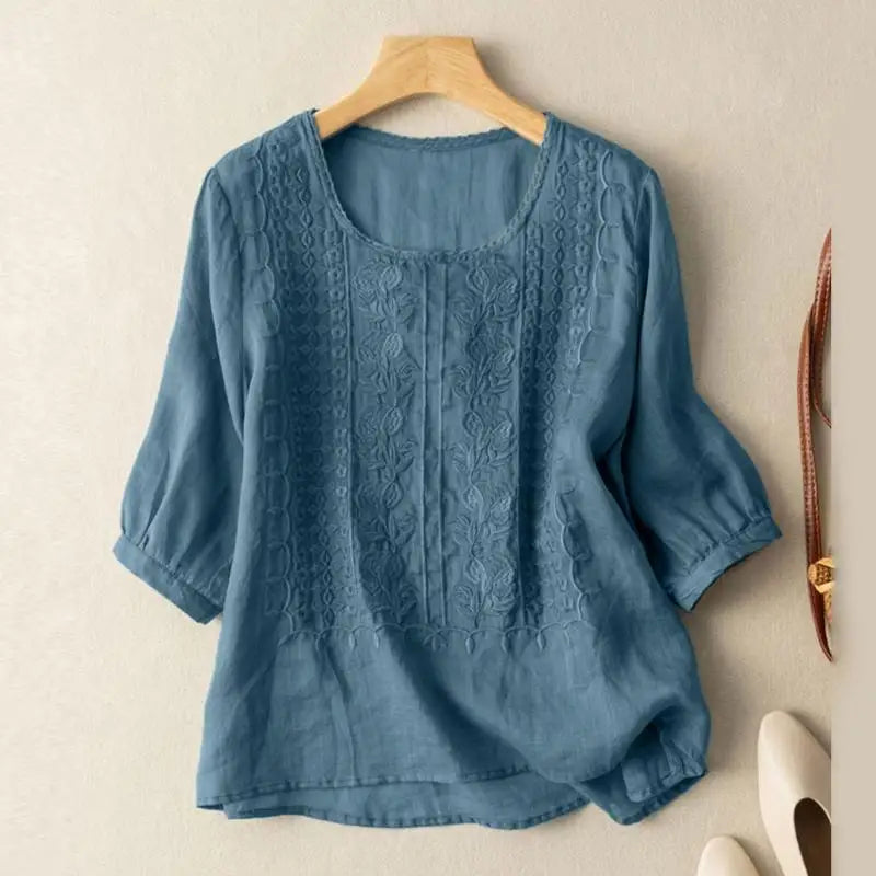 Rita | Blusa Boho Ricamata