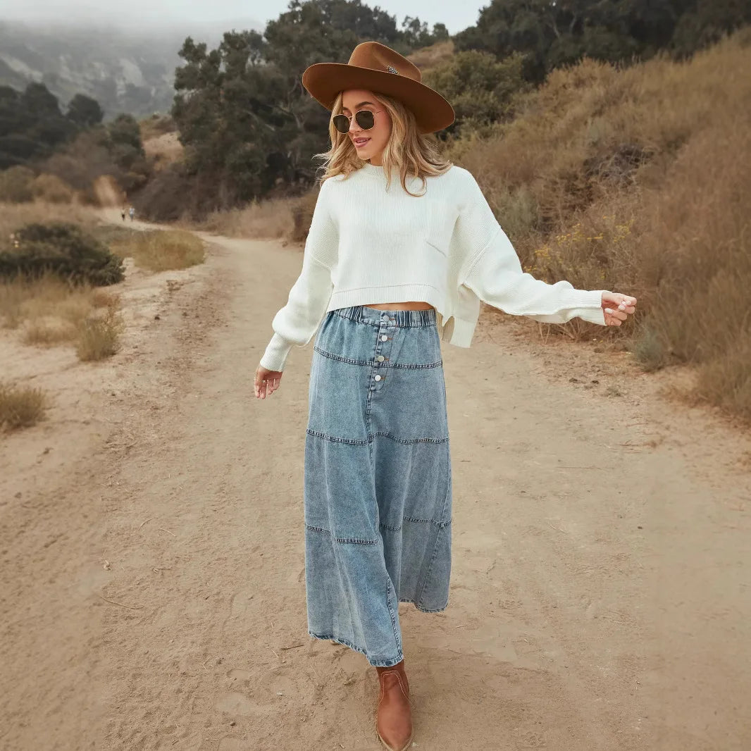 Eliasetta | Gonna ampia in denim