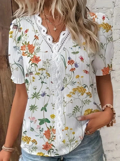 Michela | Top con stampa floreale