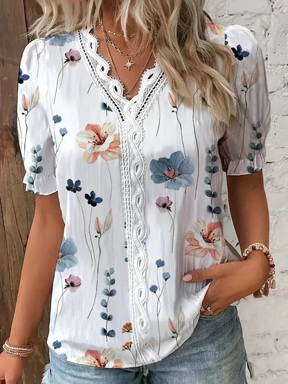 Michela | Top con stampa floreale