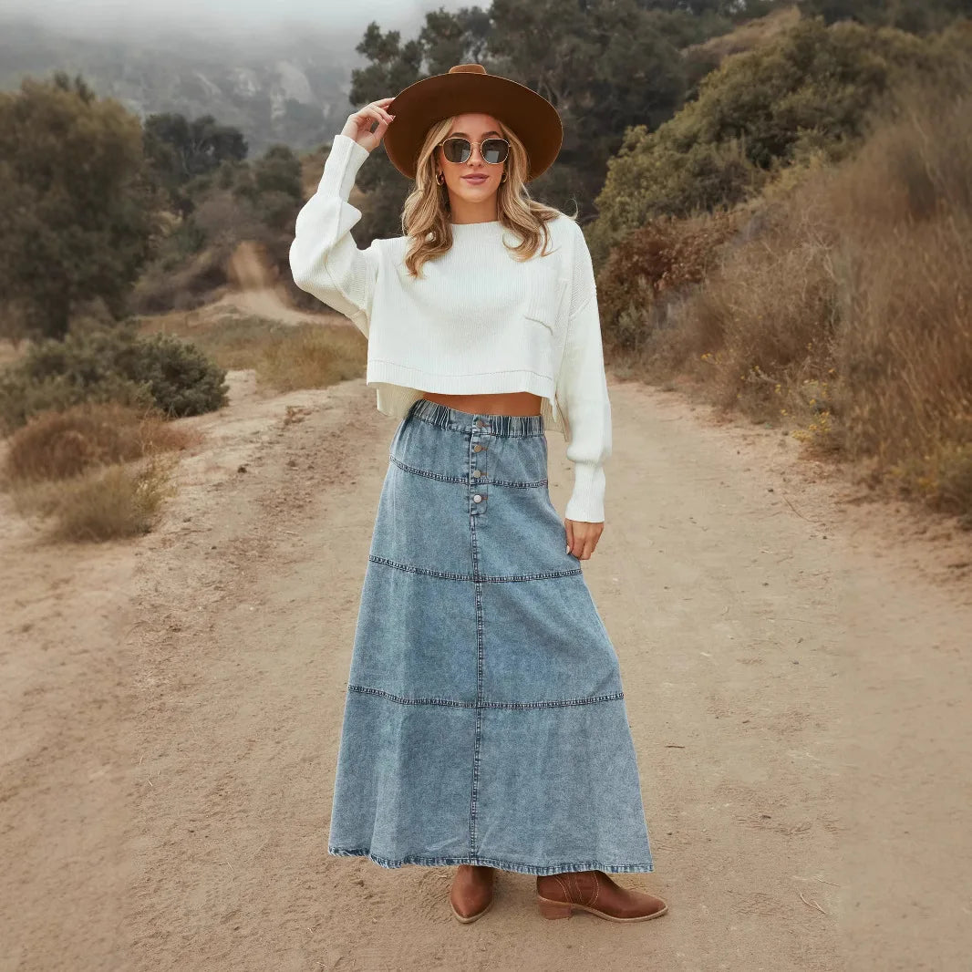 Eliasetta | Gonna ampia in denim