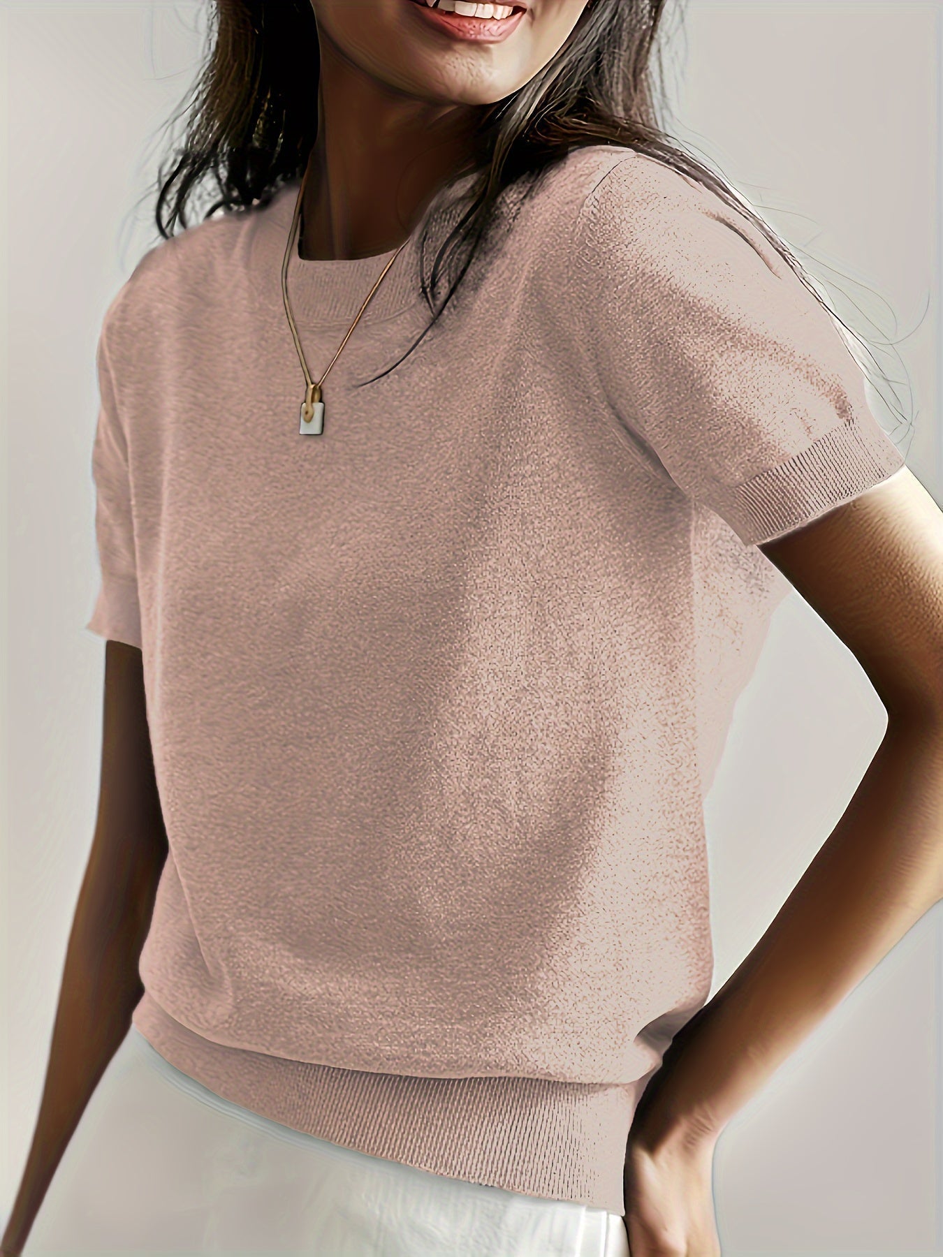Cristiana | Maglione casual con scollo rotondo