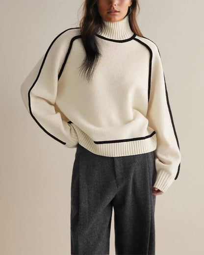 Fiorenza | Elegante maglione con colletto alto
