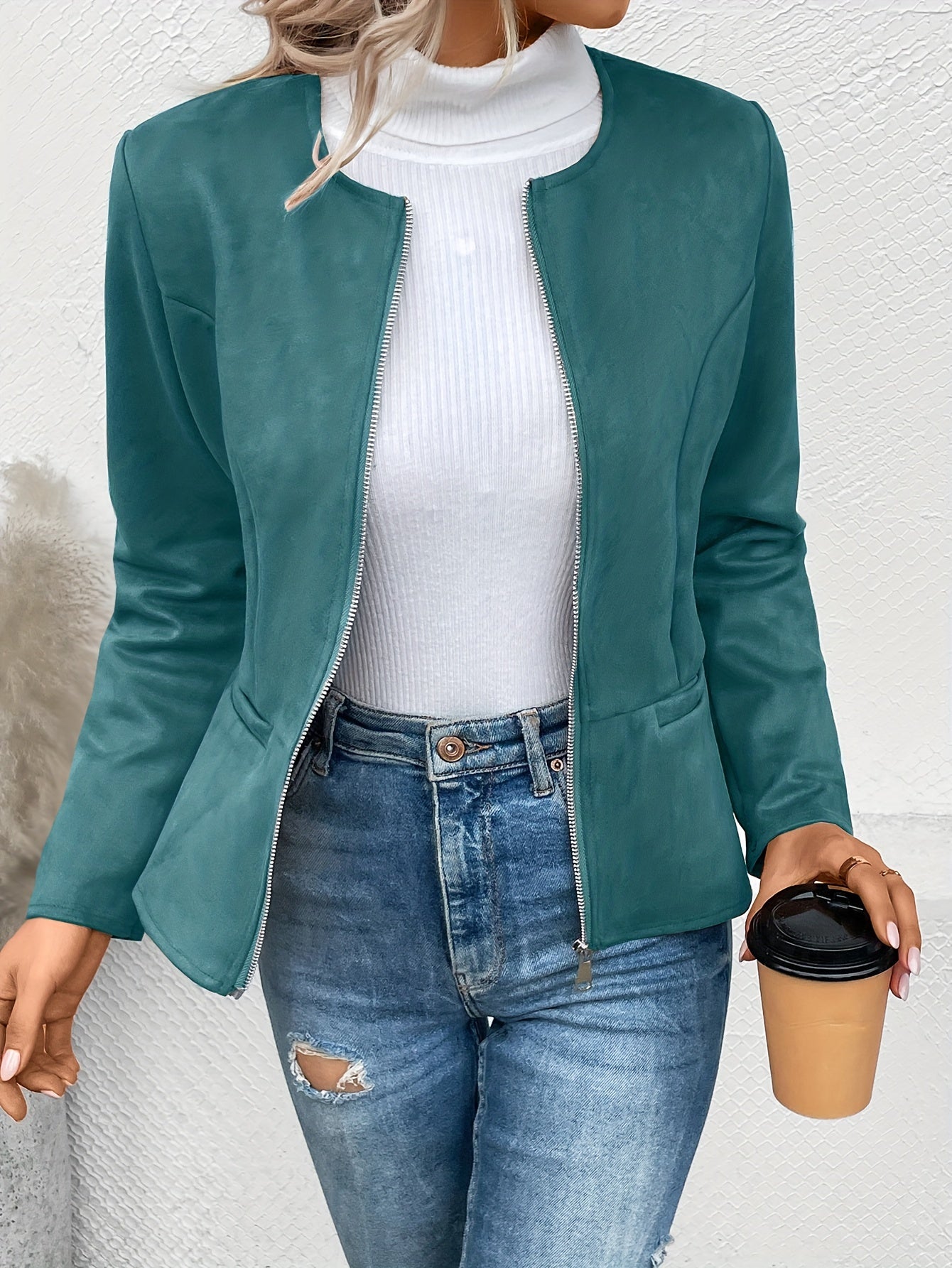 Maxima | Giacca Slim Fit con Zip
