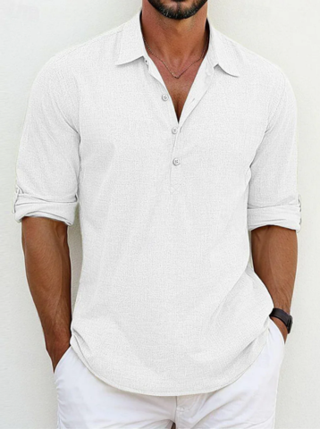 Raffaele | camicia in lino classica 1+1 GRATIS