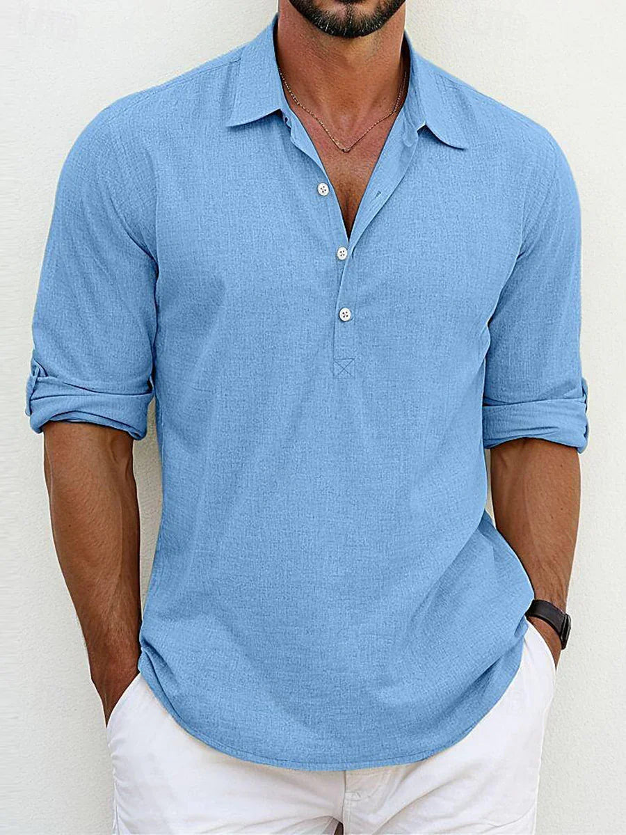 Raffaele | camicia in lino classica 1+1 GRATIS