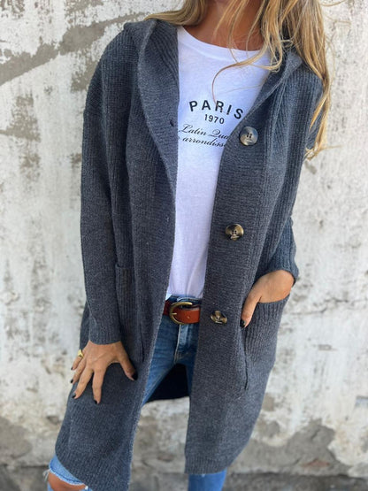 Frida | Elegante cardigan lungo in maglia