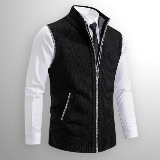 Nicola | Gilet in Maglia con Zip Completa