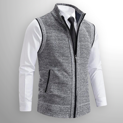 Nicola | Gilet in Maglia con Zip Completa