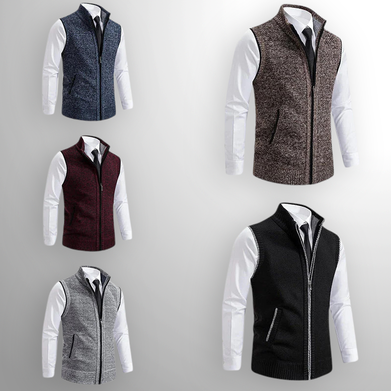 Nicola | Gilet in Maglia con Zip Completa
