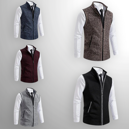 Nicola | Gilet in Maglia con Zip Completa